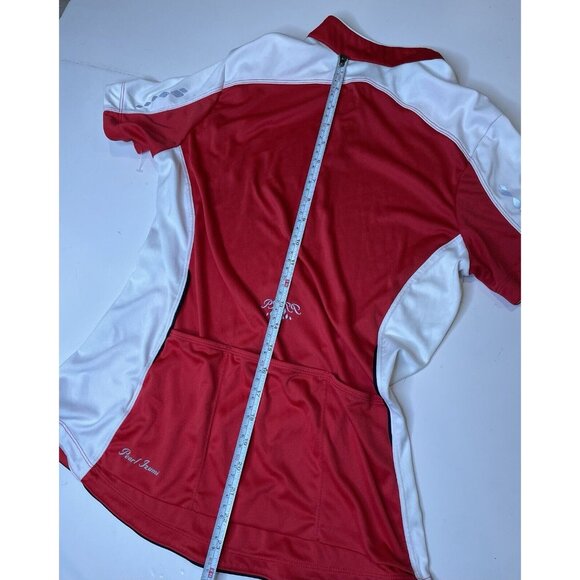 Pearl Izumi Women’s Cycling Jersey XL Red White Full Zip Short Sleeve - Picture 7 of 9